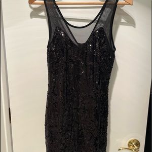 Black Sequin Cocktail Dress NWT